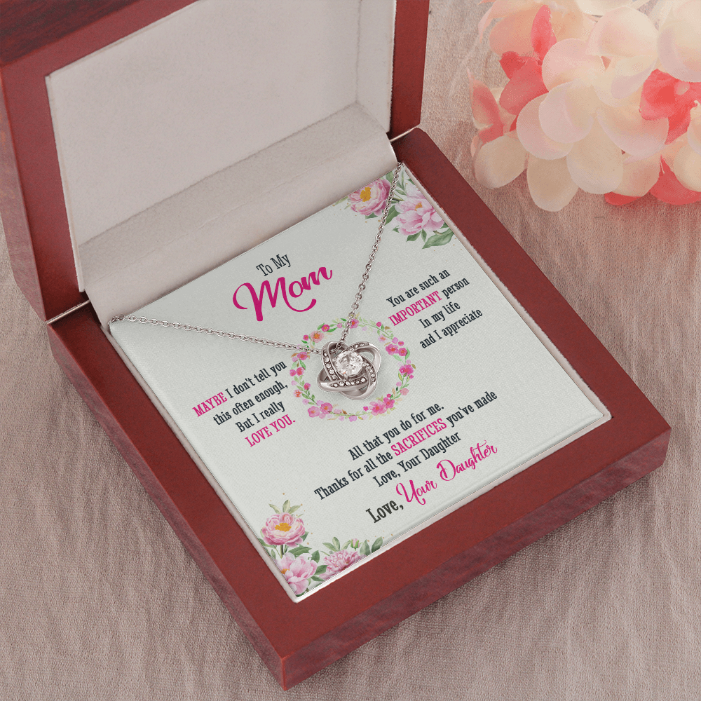 To My Mom - Thanks For All Your Sacrifices - Necklace SO39T