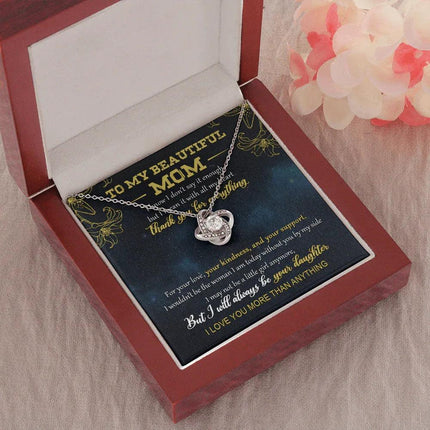 To My Beautiful Mom - I Love You More Than Anything - Necklace SO05V - Charming Present