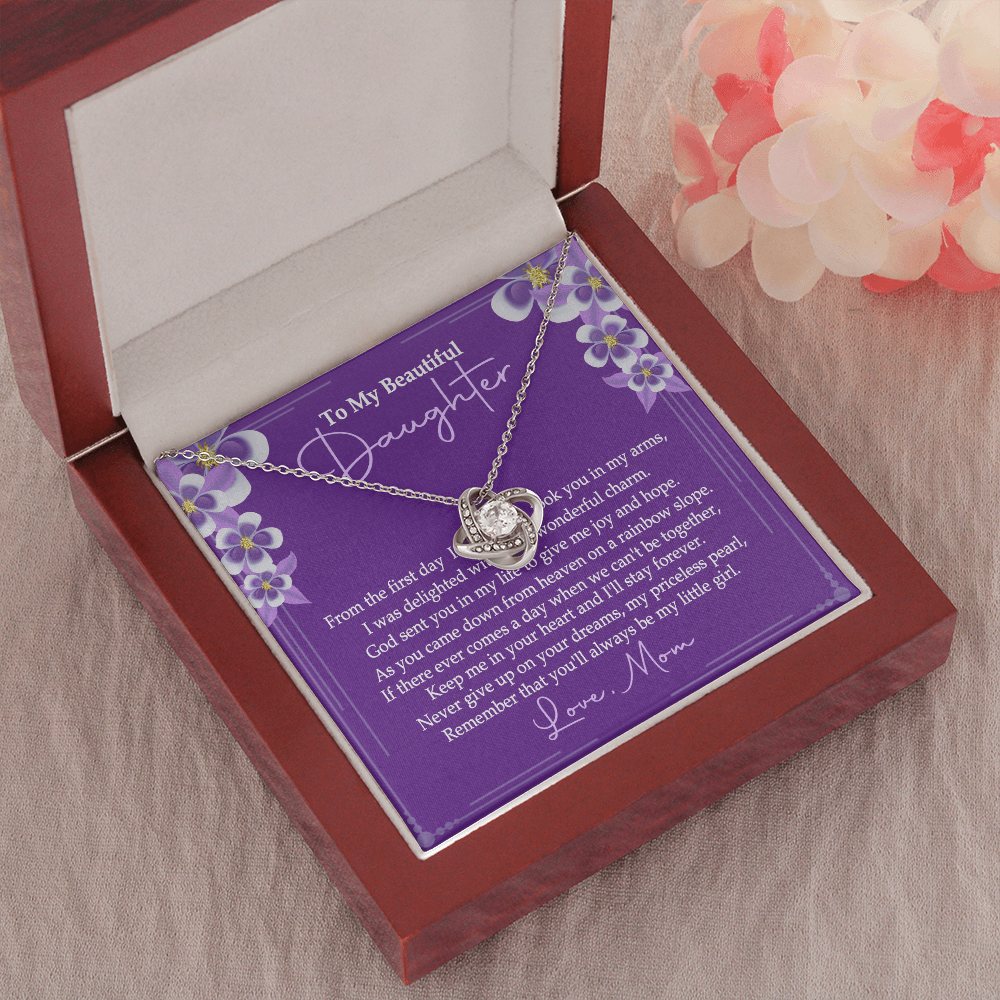To My Beautiful Daughter - You'll Alway Be My Little Girl - Necklace SO76V