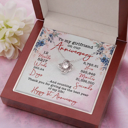 To My Girlfriend On Our Aniversary Necklace SO02v1 - Charming Present