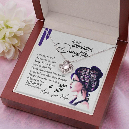 To My Bookworm Daughter - So Proud Of You - Necklace KT22 - Charming Present
