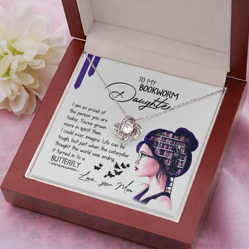 To My Bookworm Daughter - So Proud Of You - Necklace KT22