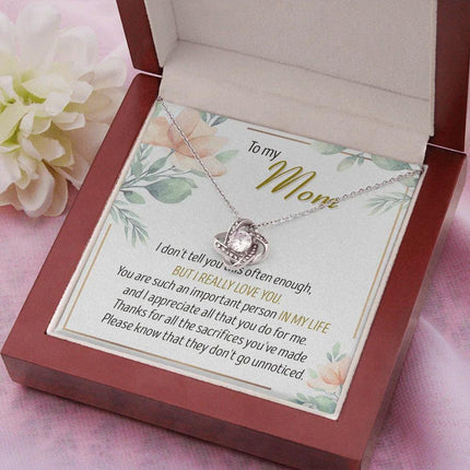 To My Mom Thanks For All The Sacrifices You've Made - Necklace SO27T - Charming Present