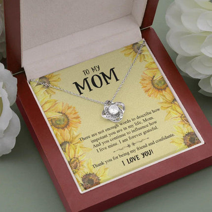 To My Mom Thank You For Being My Friend And Confidante Necklace SO51 - Charming Present