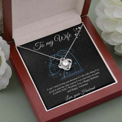 To My Wife I Can't Stop Loving You Necklace SO18v1 - Charming Present