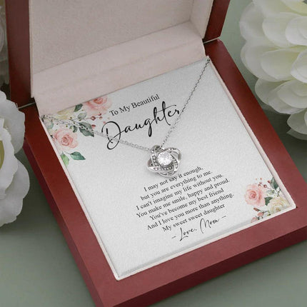 To My Daughter I Love You More Than Anything Necklace SO71 - Charming Present