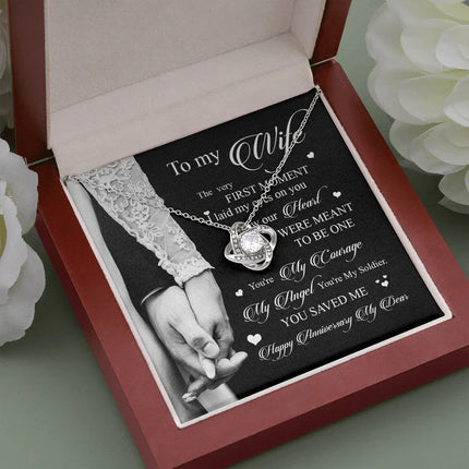 To My Wife I Knew Our Hearts Were Meant To Be One Necklace SO25 - Charming Present