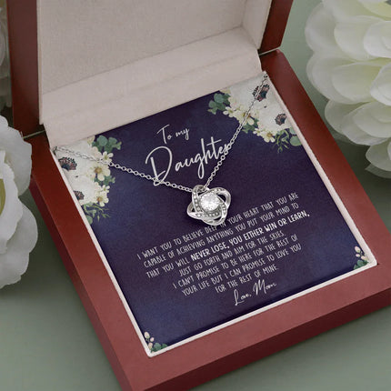 To My Daughter - You Either Win Or Learn -Necklace SO68 - Charming Present