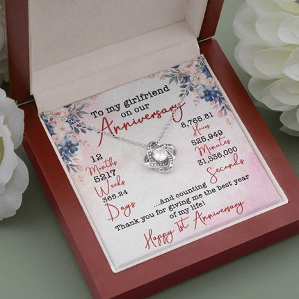 To My Girlfriend On Our Aniversary Necklace SO02v1 - Charming Present