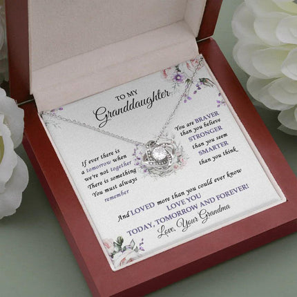 To My Granddaughter Love You Today, Tomorrow And Forever - Necklace SO32V - Charming Present