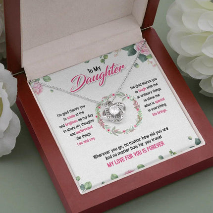 To My Daughter My Love For You Is Forever - Necklace SO37T - Charming Present
