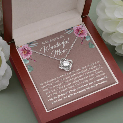 To My Boyfriend's Wonderful Mom - Thank You For Raising The Man Of My Dreams - Necklace SO14T - Charming Present