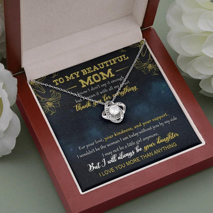 To My Beautiful Mom - I Love You More Than Anything - Necklace SO05V - Charming Present
