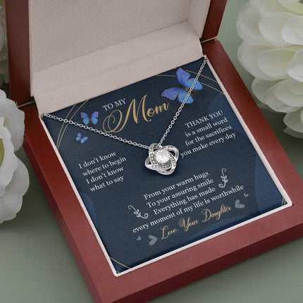 To My Mom - Thank You For All Your Sacrifices - Necklace SO07T - Charming Present