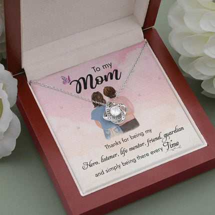 To My Mom Thanks For Being My Hero Necklace SO46 - Charming Present