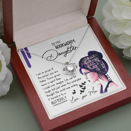 To My Bookworm Daughter - So Proud Of You - Necklace KT22 - Charming Present