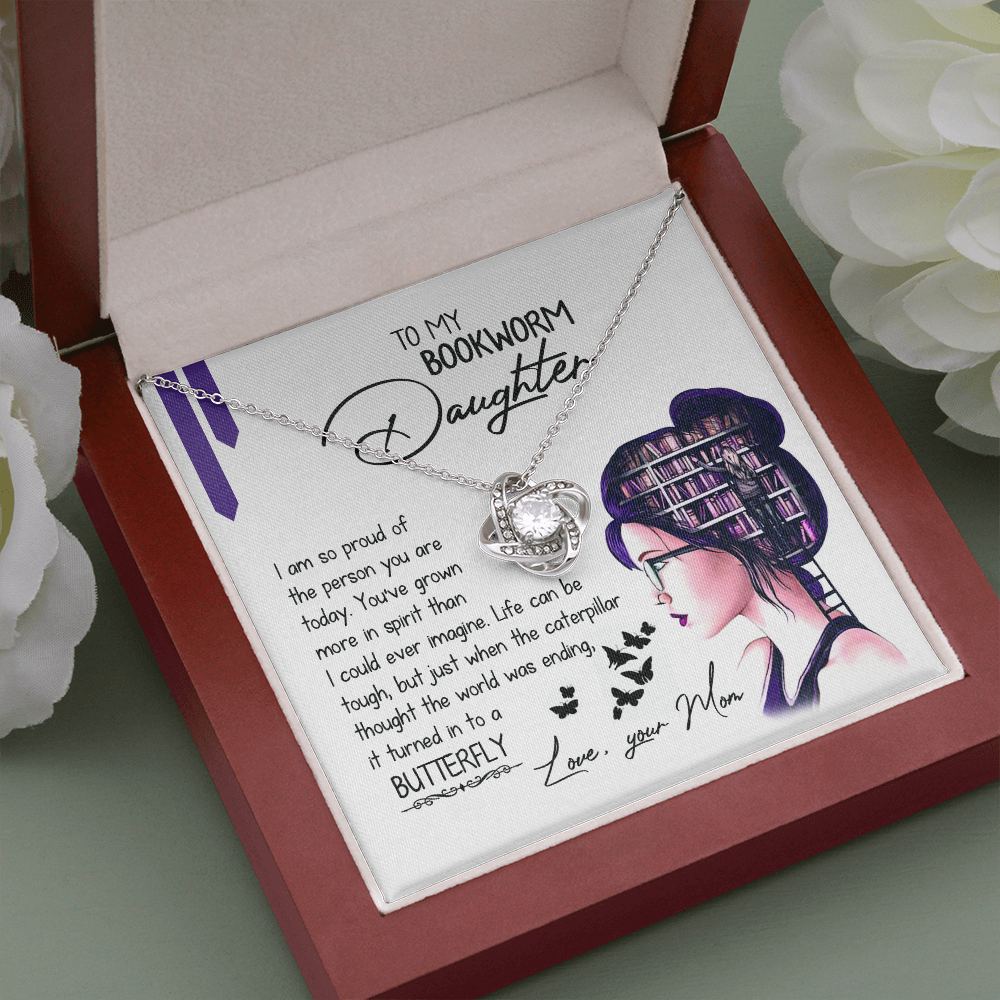 To My Bookworm Daughter - So Proud Of You - Necklace KT22