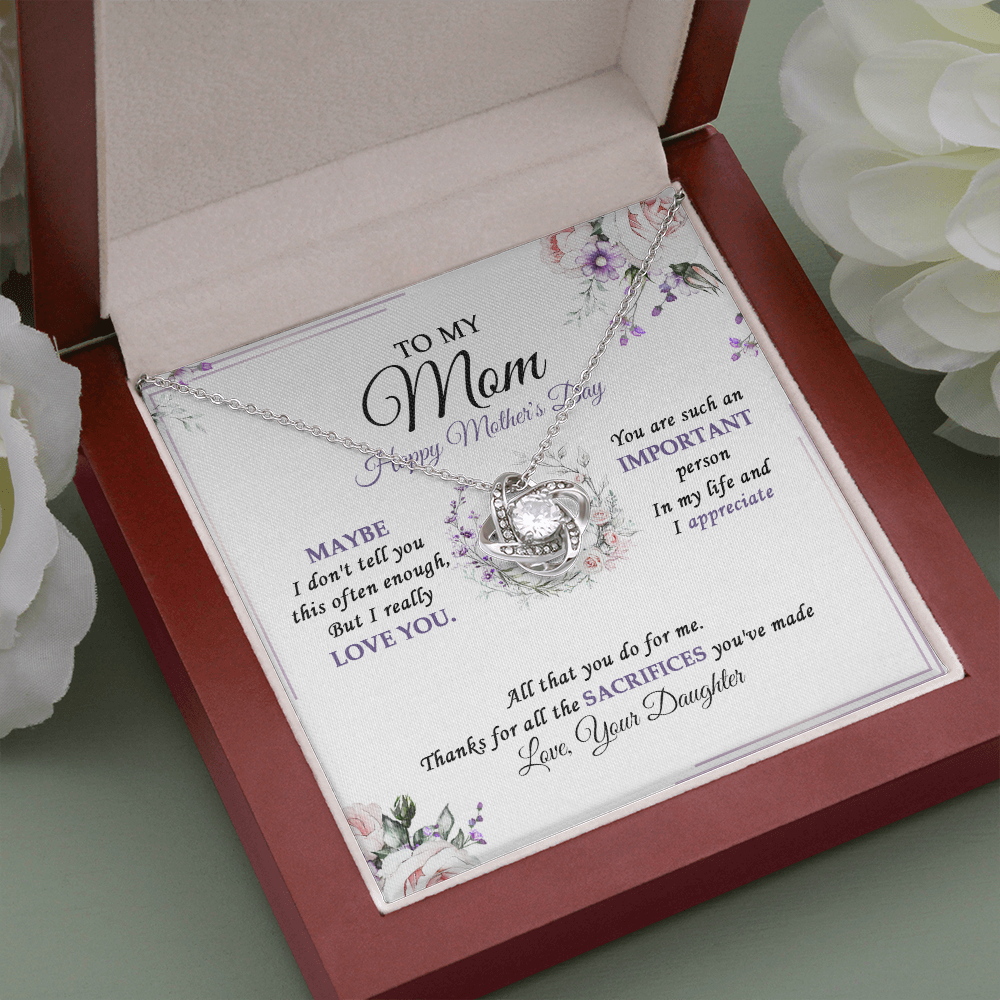 To My Mom - Happy Mother's Day And I Really Love You - Necklace SO38VV2