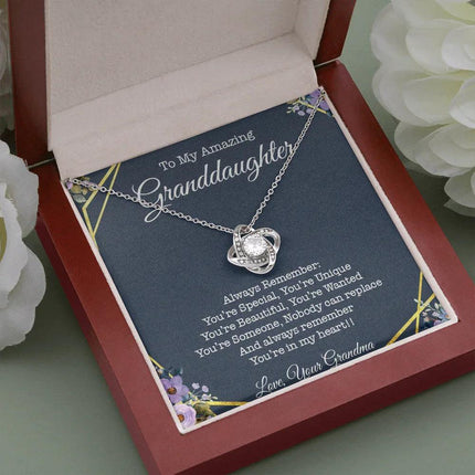 To My Granddaughter, You're In My Heart Necklace SO06v1 - Charming Present