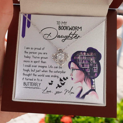 To My Bookworm Daughter - So Proud Of You - Necklace KT22 - Charming Present