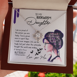 To My Bookworm Daughter - So Proud Of You - Necklace KT22