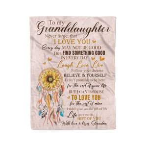 To My Granddaughter - I Love You - Fleece Blanket FB05T