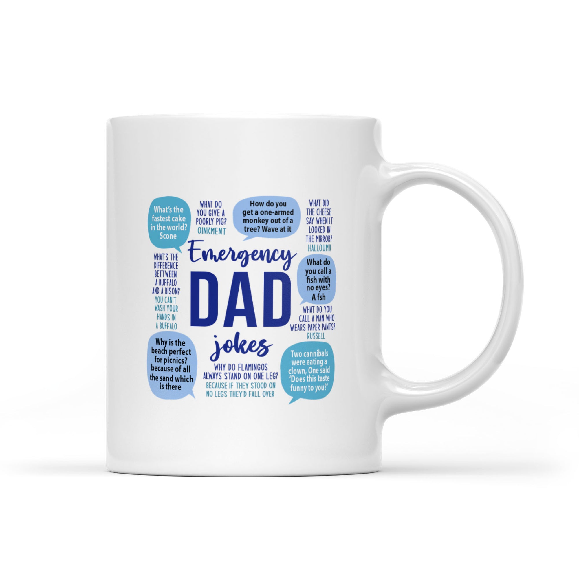 Emergency Dad Jokes - White Mug MG10