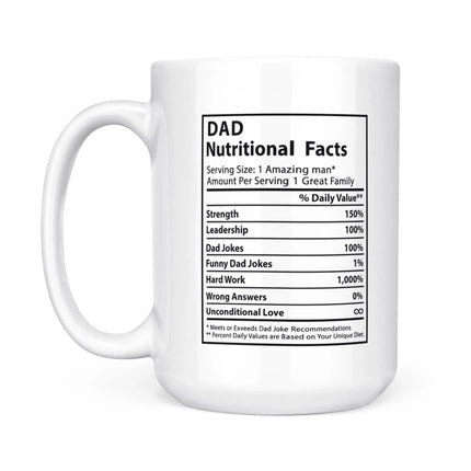 Novelty Superhero Dad Nutrition Facts - Mug MG05 - Charming Present