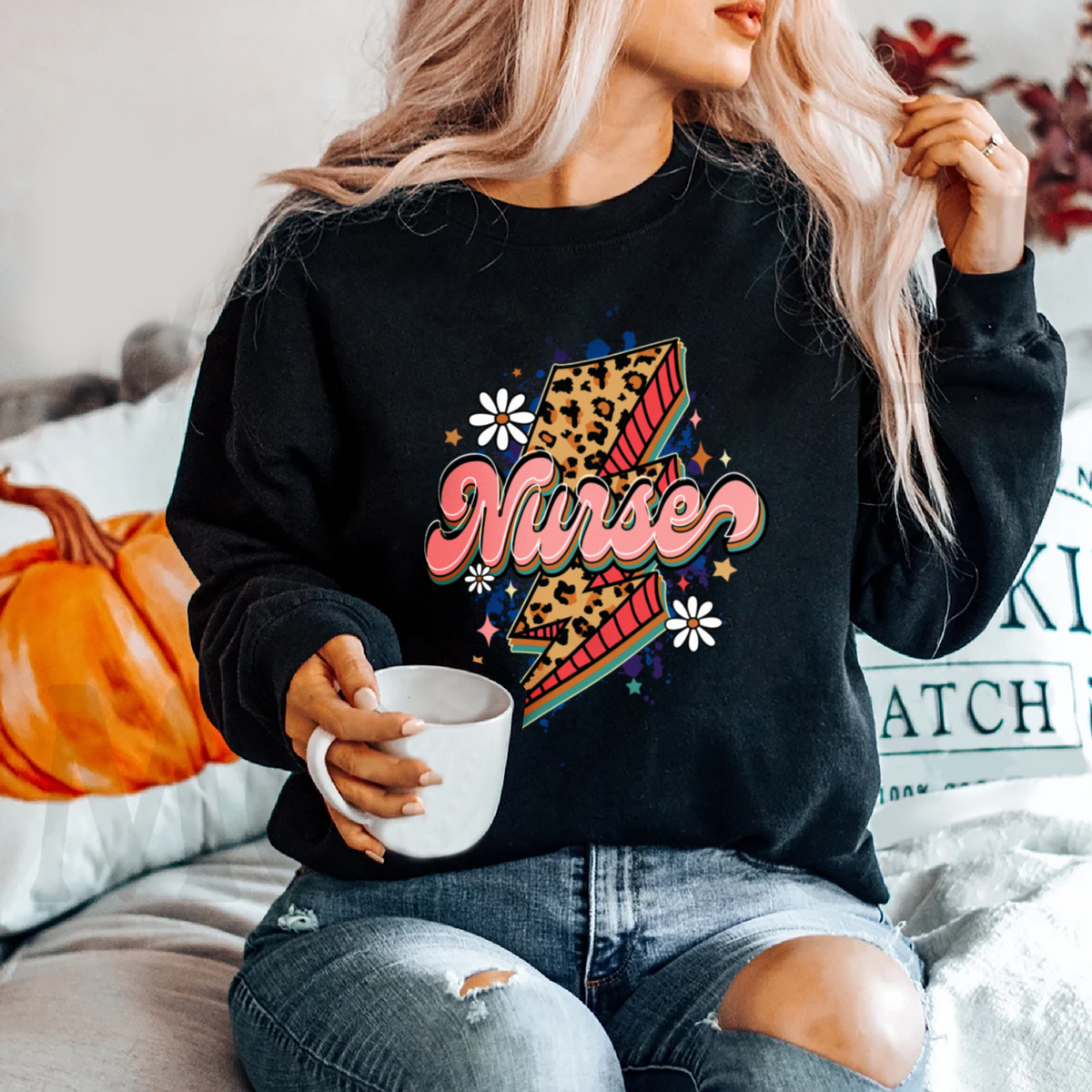 Leopard Nurse Sweatshirt