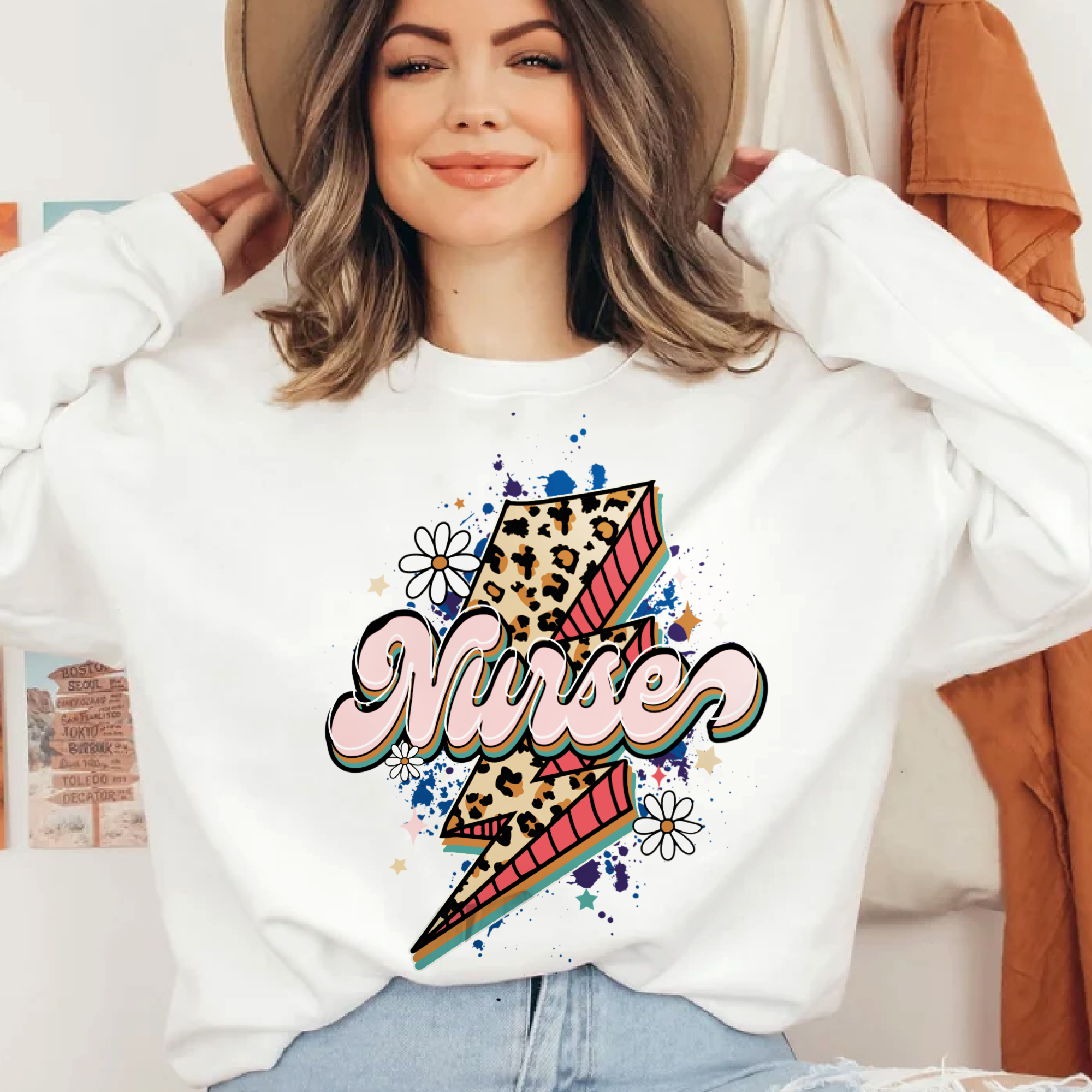 Leopard Nurse Sweatshirt